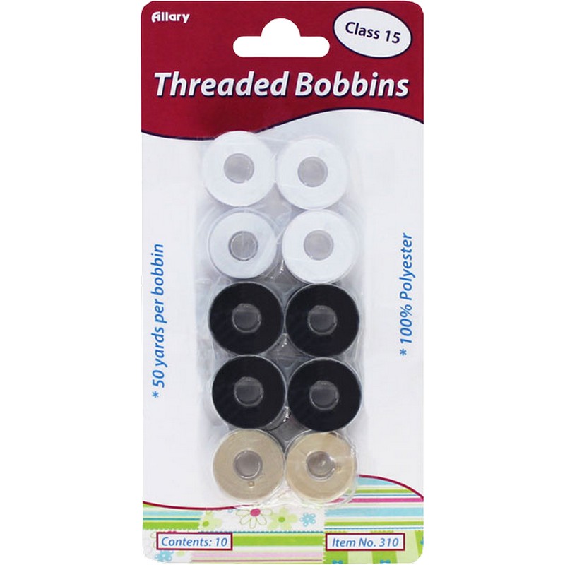 THREADED BOBBINS 10 CT CLASS 15-12