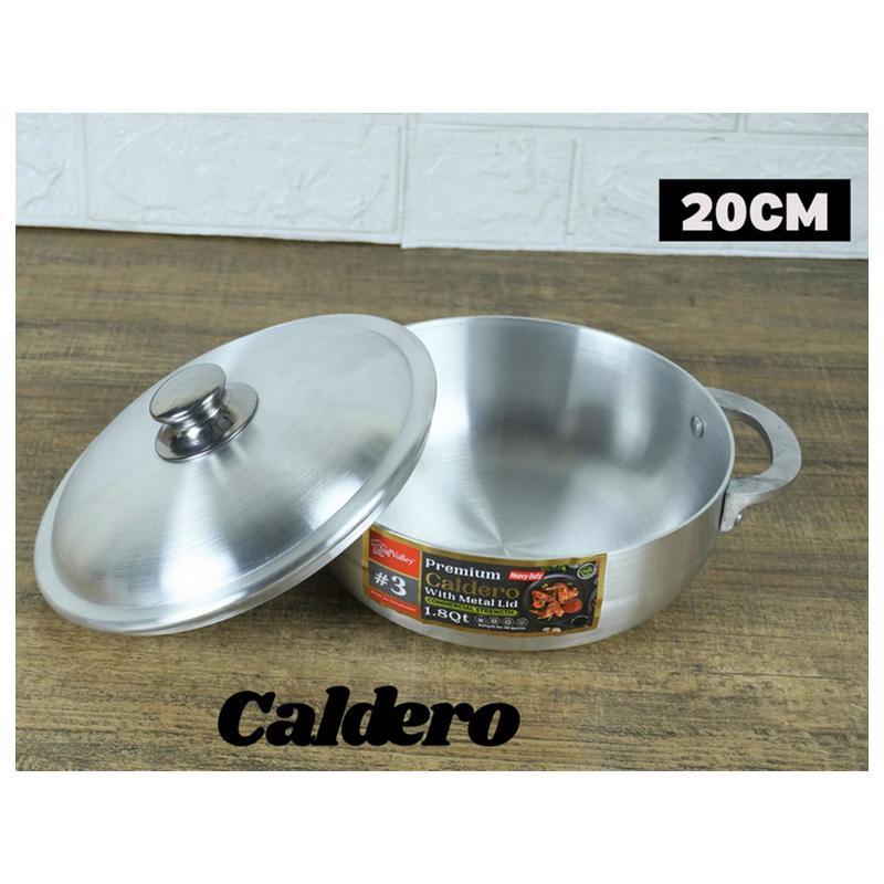 HEAVY DUTY ALUMINUM CALDERO #3 WITH METAL LID-6