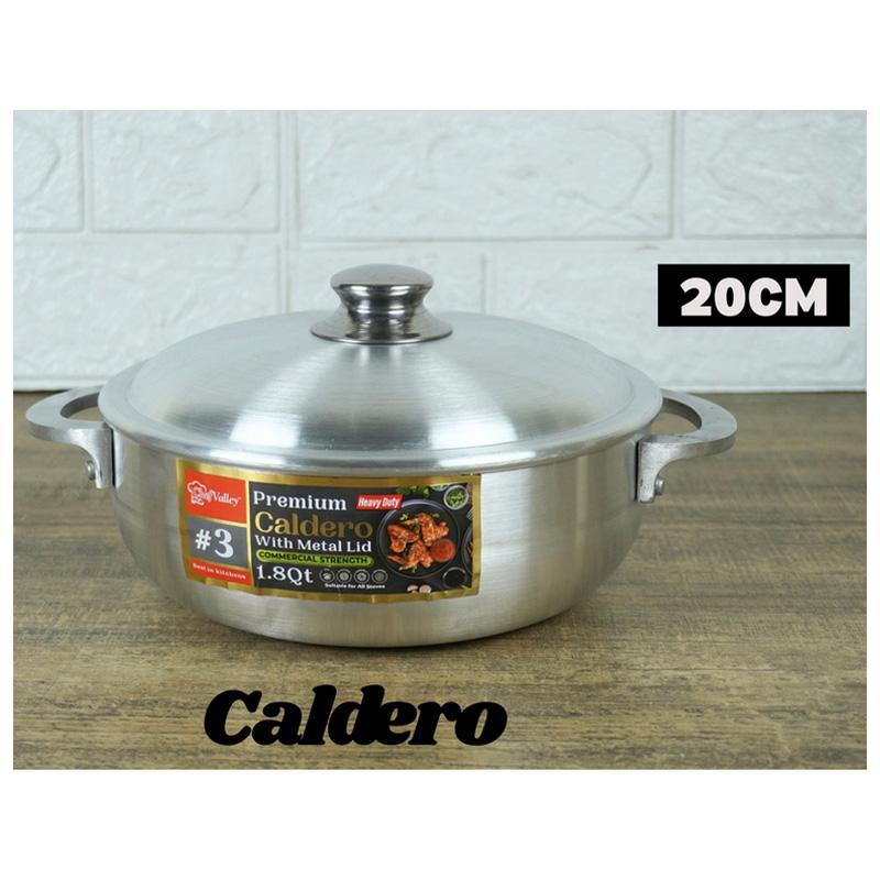 HEAVY DUTY ALUMINUM CALDERO #3 WITH METAL LID-6