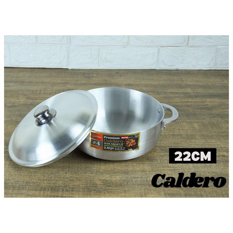 HEAVY DUTY ALUMINUM CALDERO #4 WITH METAL LID-6