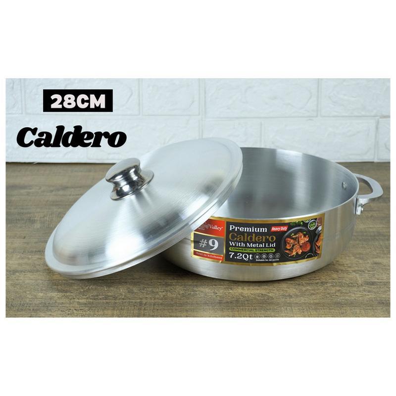 HEAVY DUTY ALUMINUM CALDERO #9 WITH METAL LID-6