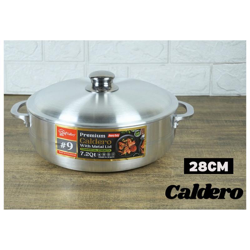HEAVY DUTY ALUMINUM CALDERO #9 WITH METAL LID-6