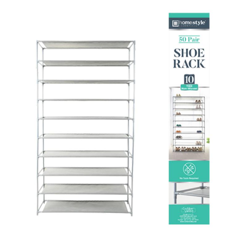 10-TIER NONWOVEN SHOE RACK-6