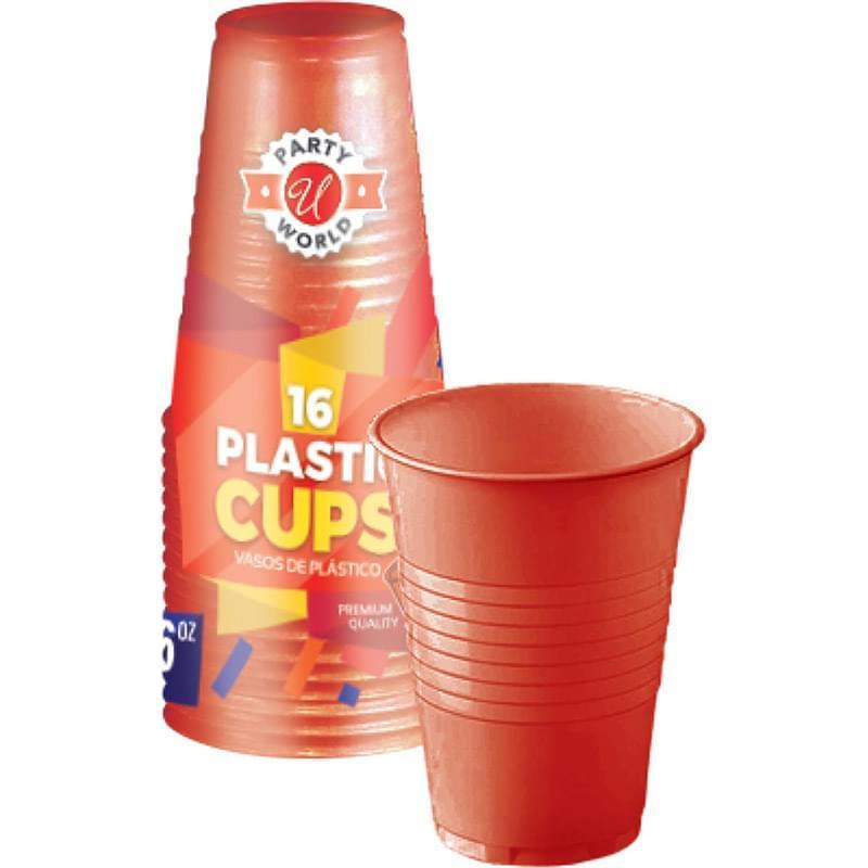 16 OZ RED CUP IN BAG 16 CT - 48