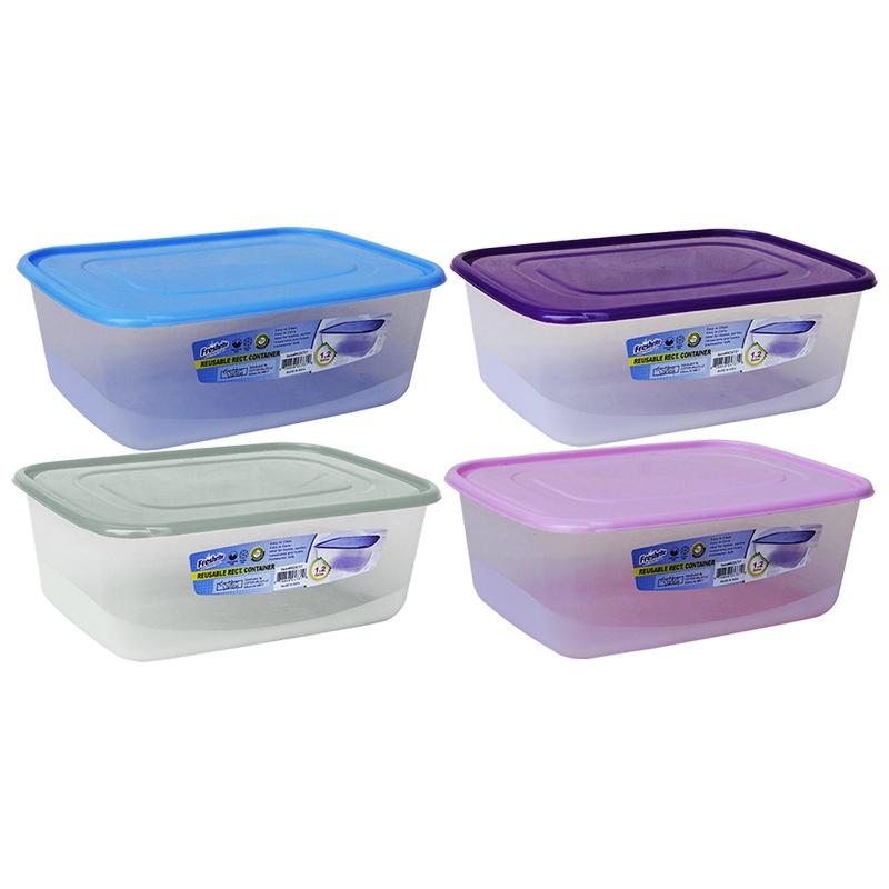 152oz / 4500ML RECTANGULAR COLORFUL FOOD CONTAINER -48